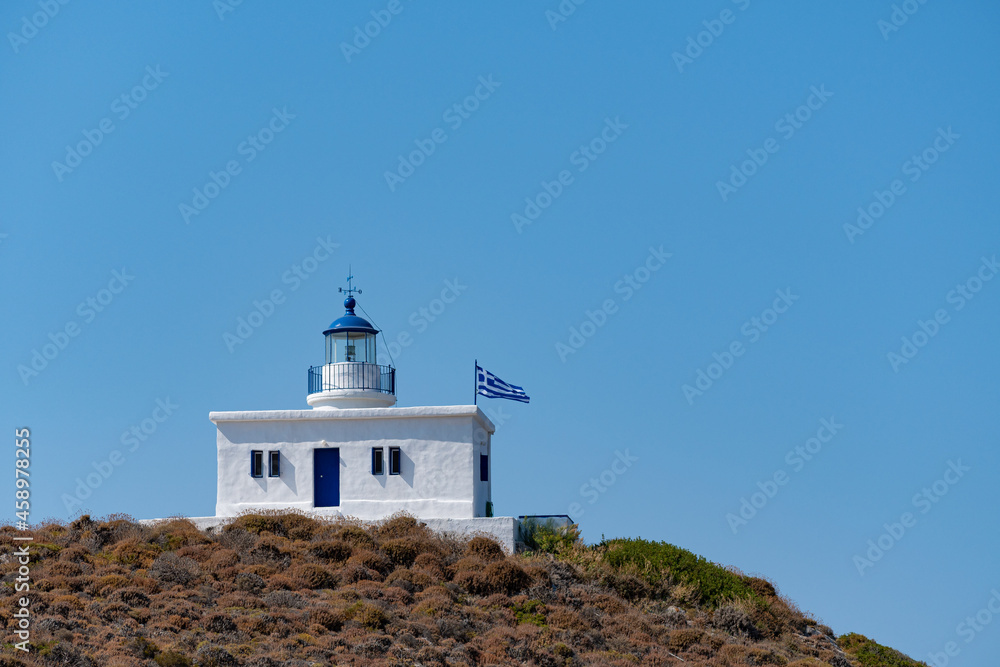 Wall mural lighthouse at kapsali village, kythera island, greece