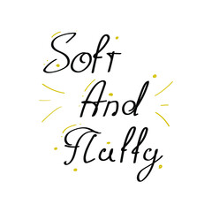 Abstract Doodle Text Soft And Fluffy Card Hand Draw Lettering Vector Design Style Template For Poster Social Banner Cards