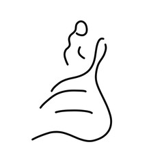 line illustration of a woman 