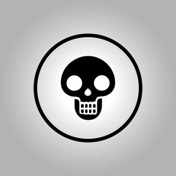 skull vector icon logo Halloween character ghost illustration vector symbol graphic