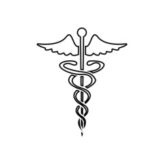 emblem of a medical institution on a white background, vector illustration