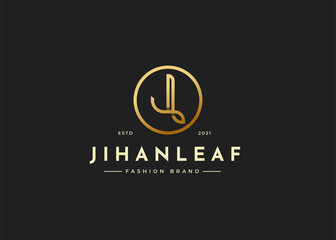 Minimalist luxury letter j logo design