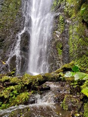 waterfall in the forest of mindo ecuador 
