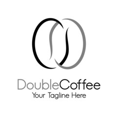 Fototapeta premium Simple two coffee beans that synergizes or double coffee with unique line art image graphic icon logo design abstract concept vector stock. Can be used as a symbol related to drink or cafe