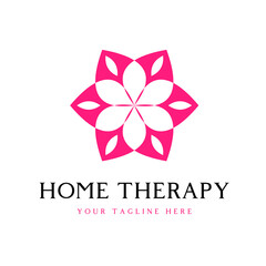 Simple and unique flower in six corner for therapy image graphic icon logo design abstract concept vector stock. Can be used as a symbol related to beauty or plant
