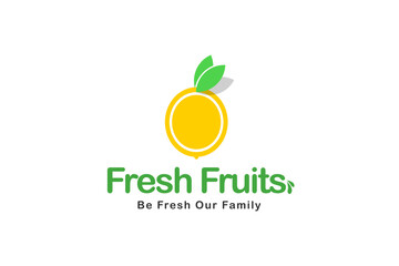 Modern Fresh fruit logo, simple logo of orange and suitable for Fruit and vegetables business 