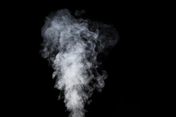White vapor, smoke on a black background to add to your pictures. Perfect smoke, steam, fragrance,...