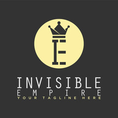 Simple and unique Letter or word IE font wirh crown image graphic icon logo design abstract concept vector stock. Can be used as a symbol related to initial or monogram
