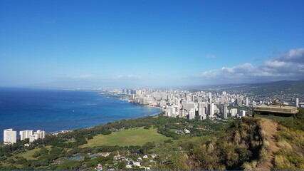 Fototapeta premium view of bay honolulu