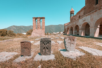 Odzun church and monastery (6th century) located in Lori region in Armenia. Travel and sightseeing...