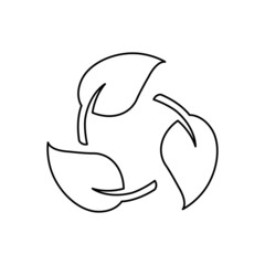 Biodegradable recyclable plastic free package icon. Vector bio recyclable degradable label logo template