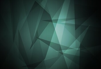 Obraz premium Dark Green vector layout with lines, triangles.