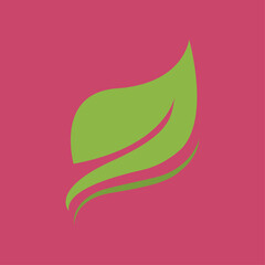 leaflet icon, eco space, vector illustration