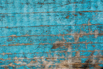 Fototapeta na wymiar old blue paint on wood