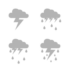 Stormy vector icon on white background Symbols with vector image