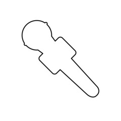 microphone icon for interview, vector illustration