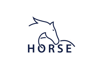 Logo design template, logo design elements - horse vector