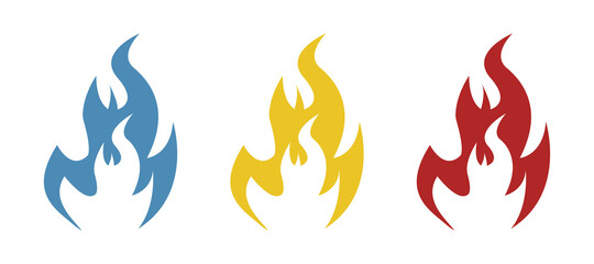 flame icon on a white background