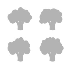 broccoli icon on a white background, vector illustration
