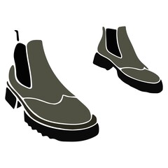 Vector illustration of demi-season boots