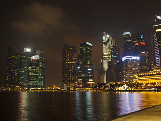 Obraz premium Singapore CBD night view