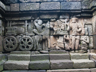 Stone relief of Buddha's life, Borobudur temple
