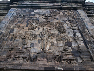 Mendut Temple relief panel
