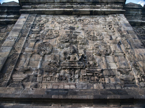 Mendut Temple Relief Panel