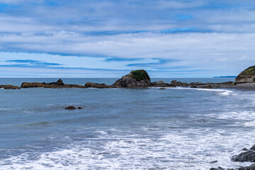 Rocky coastline of Kalaloch Beach in Olympic National Park in Washington State