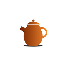 traditional water kettle vector illustration, clay kettle, traditional clay water.