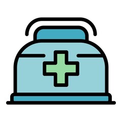 Clinical food icon. Outline clinical food vector icon color flat isolated