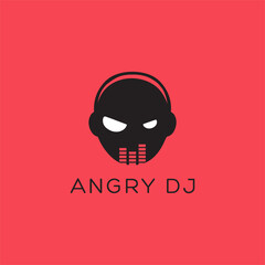 Angry dj illustration.