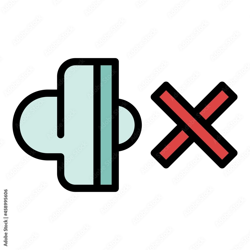 Aufkleber speaker and cross icon. outline speaker and cross vector icon color flat isolated