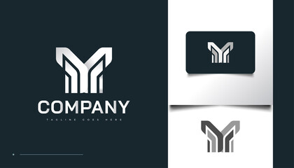 Abstract and Minimalist Letter M Logo Design in Paper Style. M Logo Design Template