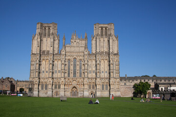 Fototapeta premium Views of Wells Cathedral in Wells, Somerset in the UK
