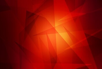 Dark Red vector background with triangles.