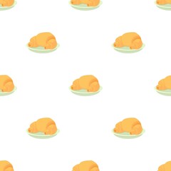 Croissant pattern seamless background texture repeat wallpaper geometric vector