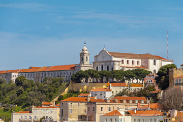 Obraz premium View of the church and convent of Graça located in Largo da Graça, Lisbon's historic center