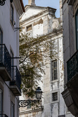 Fototapeta na wymiar Historic traditional architecture in Lisbon city center, Portugal