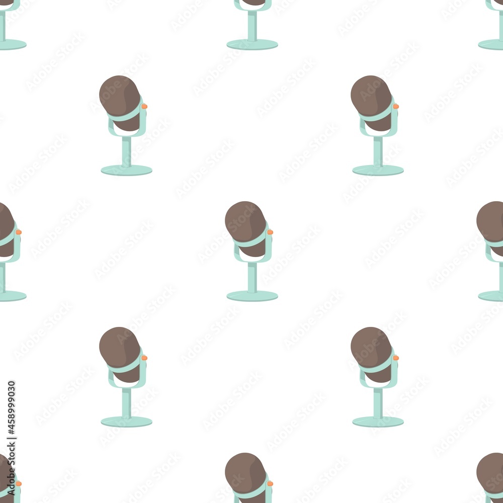 Poster retro microphone pattern seamless background texture repeat wallpaper geometric vector