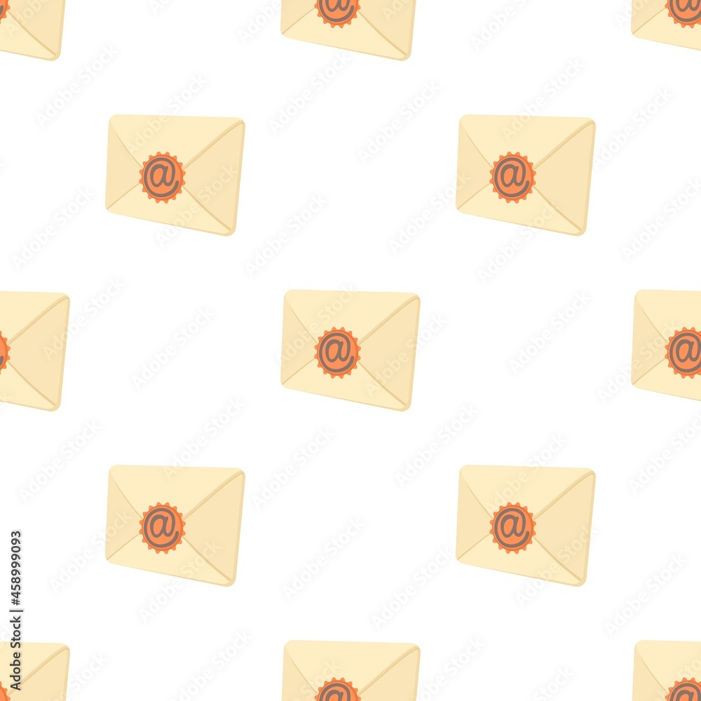 Aufkleber envelope with email sign seal pattern seamless background texture repeat wallpaper geometric vector