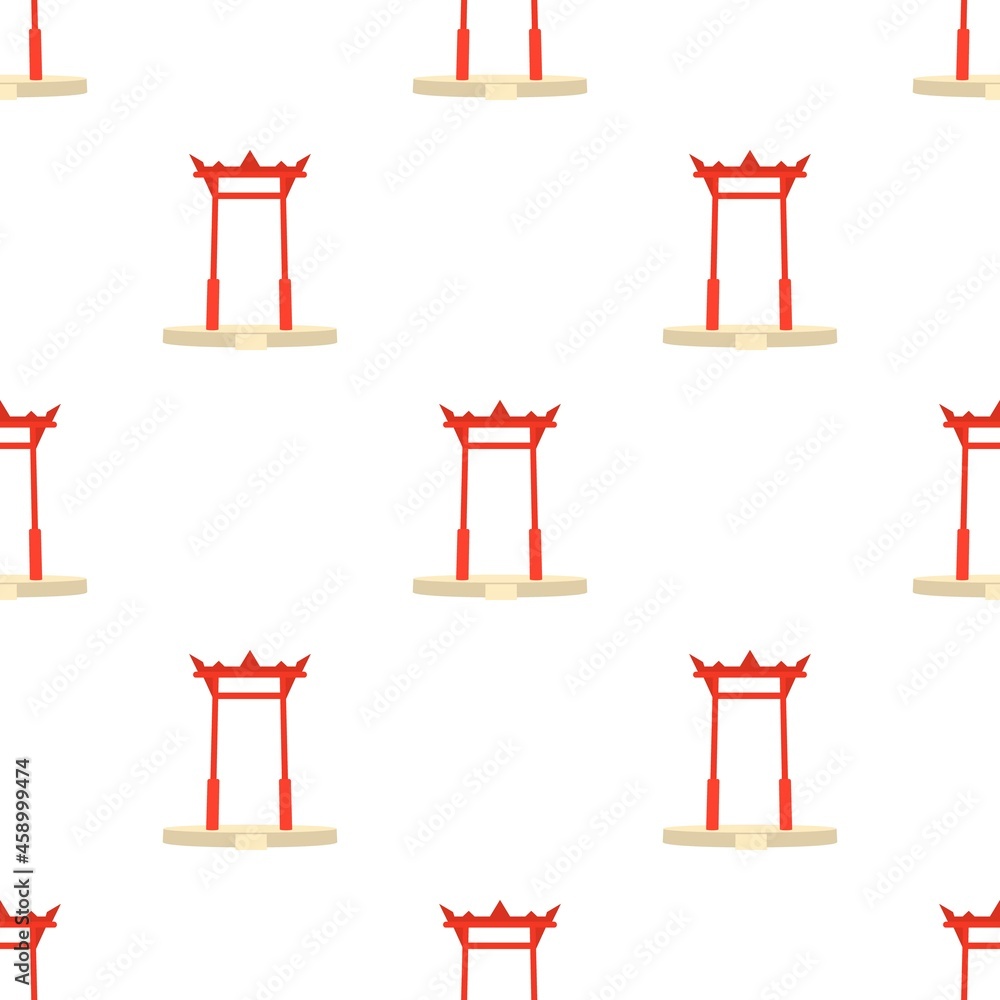 Poster red gate pattern seamless background texture repeat wallpaper geometric vector