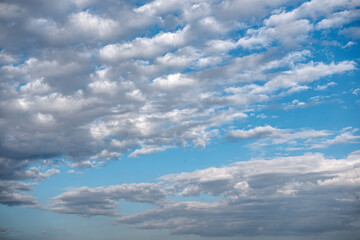 Naklejka na ściany i meble white clouds covering the blue sky