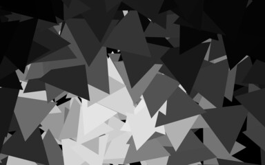 Dark Gray vector template with crystals, triangles.