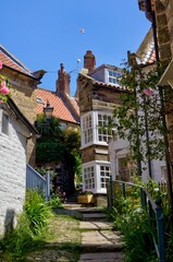 Robin Hoods Bay.A picturesque coastal village in England.