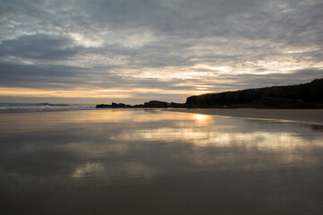 sunset over the sea