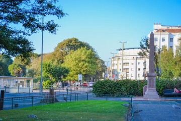 Obraz premium Streets of Brighton - a private sector with snowy white houses and quiet streets in the hills