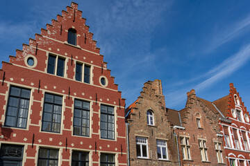 Fototapeta premium Colourful houses in the centre of Bruges