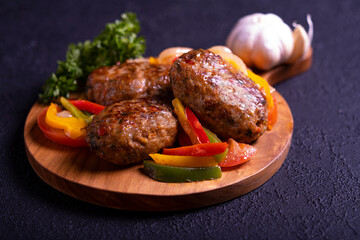 cutlets with stewed vegetables