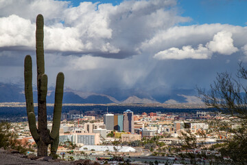 View of Tucson Arizona from the mountain